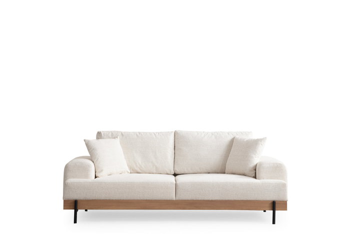 Atelier Del Sofa Eti Oak 3 Seater - White Atelier Del Sofa Eti Oak 3 Seater - White